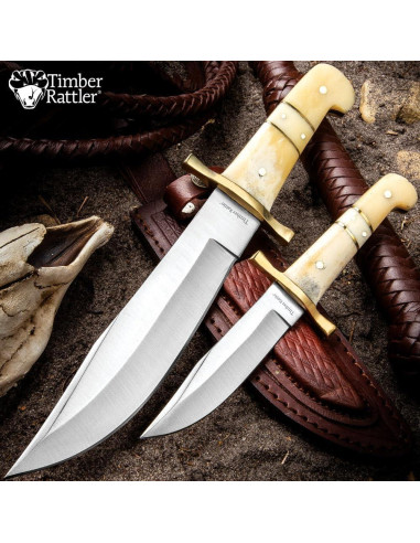 Conjunto de Cuchillos Bowie Timber Rattler 2 Piezas Acero Inox