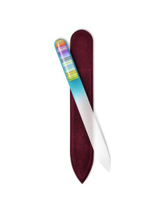 Lima de Uñas de Cristal Gladzy 3D - Doble Cara, 16 cm