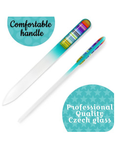 Lima de Uñas de Cristal Gladzy 3D - Doble Cara, 16 cm 2