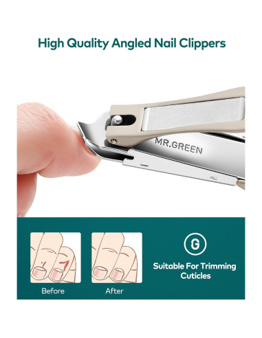 Cortauñas con Recolector MR.GREEN Mr-1115plus Acero Inoxidable