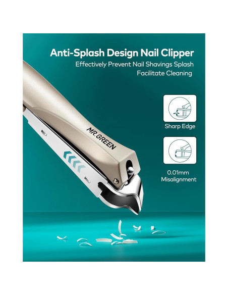 Cortauñas con Recolector MR.GREEN Mr-1115plus Acero Inoxidable