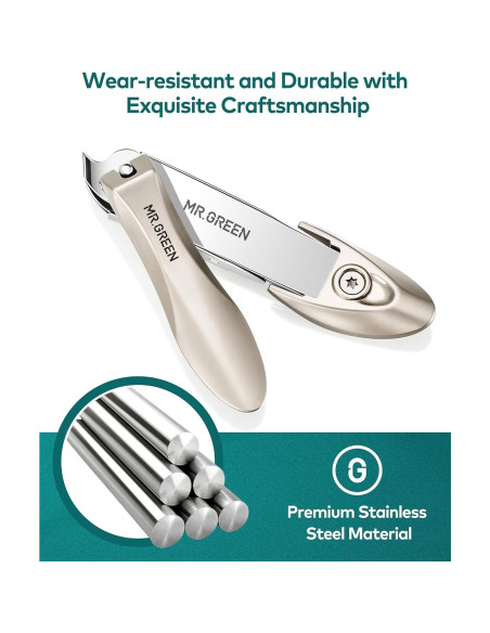 Cortauñas con Recolector MR.GREEN Mr-1115plus Acero Inoxidable
