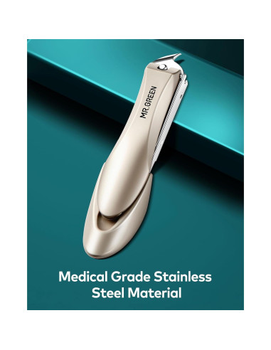 Cortauñas con Recolector MR.GREEN Mr-1115plus Acero Inoxidable