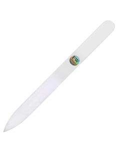 Lima de Uñas de Vidrio Fulgent World 140 mm Blanca