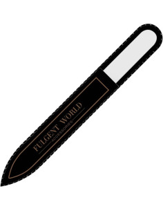 Lima de Uñas de Vidrio Fulgent World 140 mm Blanca 2