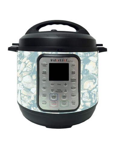 MightySkins Piel Vinilo para Instant Pot Duo Plus 6-QT - Conchas Azules