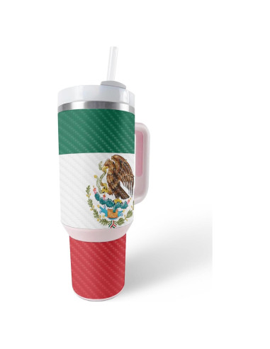 Piel de Fibra de Carbono MightySkins para Stanley 40 Oz - Bandera Mexicana
