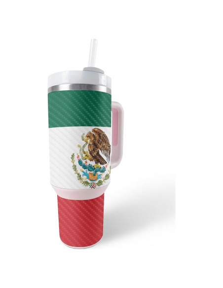 Piel de Fibra de Carbono MightySkins para Stanley 40 Oz - Bandera Mexicana