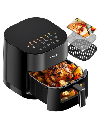 Freidora de Aire 14 en 1 Carori KZD55-200E-A 6Qt Acero Inoxidable