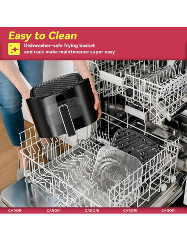 Freidora de Aire 14 en 1 Carori KZD55-200E-A 6Qt Acero Inoxidable