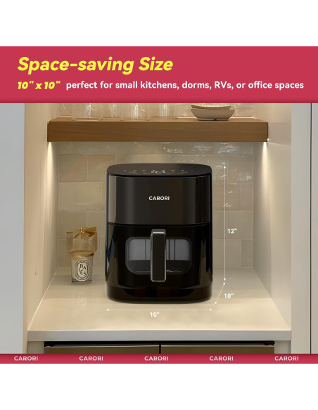 Freidora de Aire 14 en 1 Carori KZD55-200E-A 6Qt Acero Inoxidable