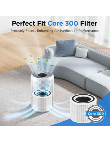 Filtro de Reemplazo 2x para Purificador LEVOIT Core 300 H13