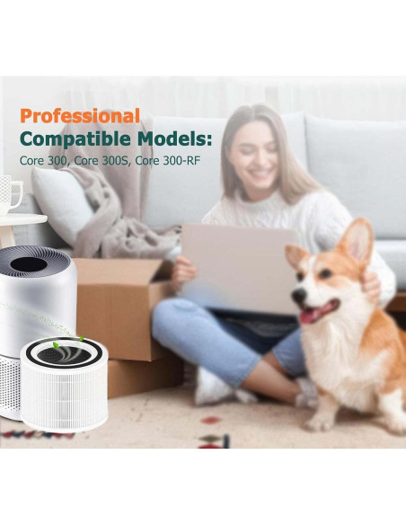 Filtro de Reemplazo H13 para Purificador Levoit Core 300 - 2 Unidades
