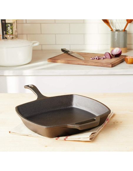 Sartén Cuadrada de Hierro Fundido Jim Beam 26.67 cm Pre Sazonada