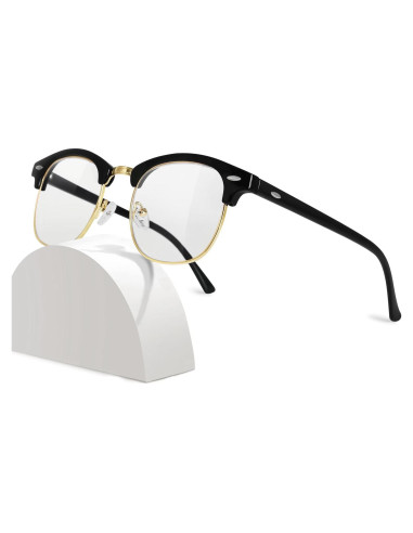 Gafas de Luz Azul ROWCHIC Ojo de Gato UV400 Negro Dorado