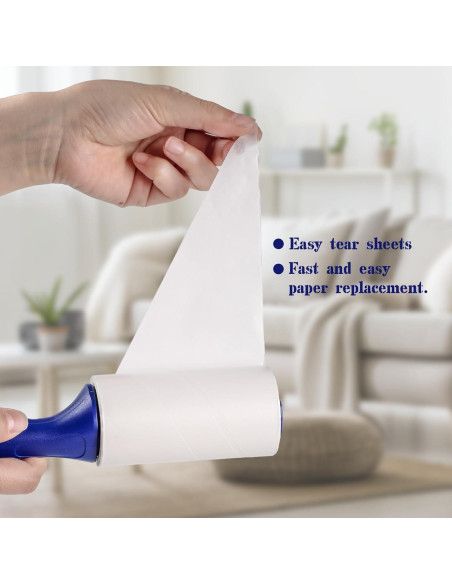 Rodillo Adhesivo Extra Pegajoso para Pelusa - 1 Mango + 315 Hojas