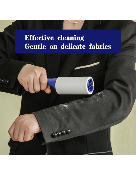 Rodillo Adhesivo Extra Pegajoso para Pelusa - 1 Mango + 315 Hojas