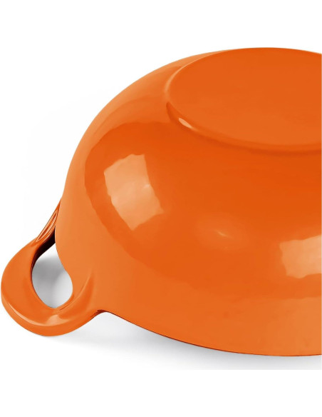 Olla Holandesa de Hierro Fundido Enameled AILIBOO 2L Naranja