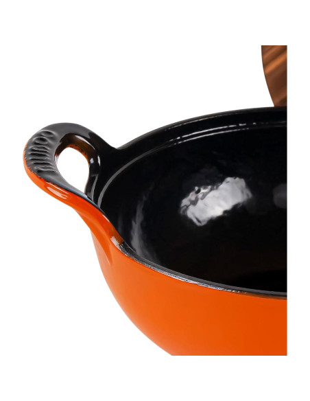 Olla Holandesa de Hierro Fundido Enameled AILIBOO 2L Naranja