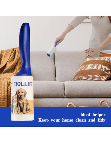 Rodillo Adhesivo Extra Pegajoso para Pelusa - 1 Mango + 315 Hojas