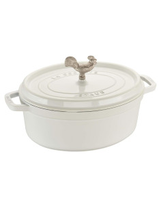 Cocotte de Hierro Fundido STAUB 5.75 qt Blanca para Guisos