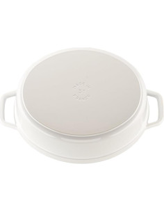 Cocotte de Hierro Fundido STAUB 5.75 qt Blanca para Guisos 2