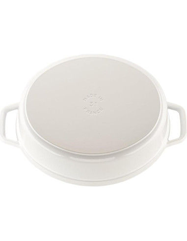 Cocotte de Hierro Fundido STAUB 5.75 qt Blanca para Guisos