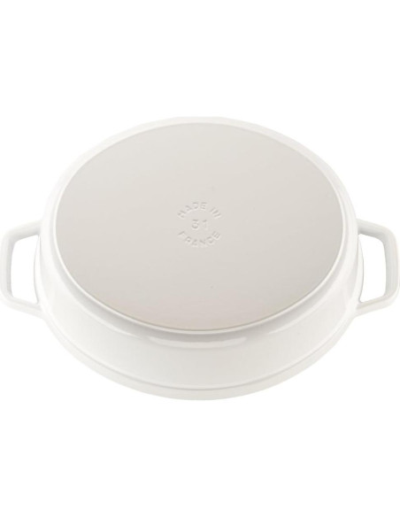 Cocotte de Hierro Fundido STAUB 5.75 qt Blanca para Guisos