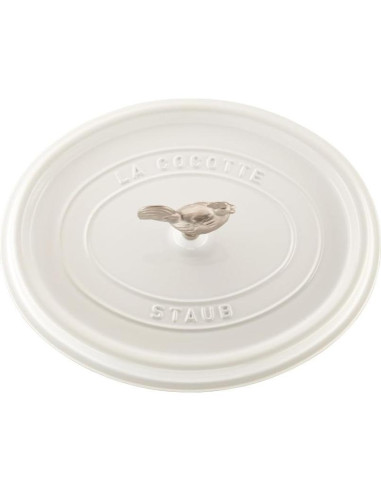 Cocotte de Hierro Fundido STAUB 5.75 qt Blanca para Guisos