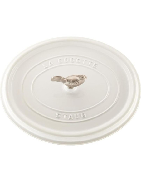 Cocotte de Hierro Fundido STAUB 5.75 qt Blanca para Guisos