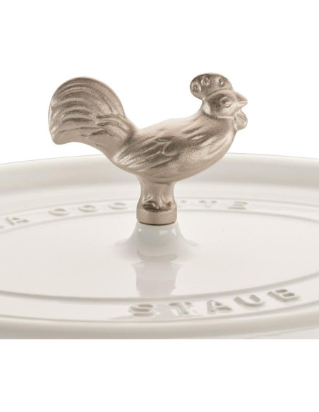 Cocotte de Hierro Fundido STAUB 5.75 qt Blanca para Guisos