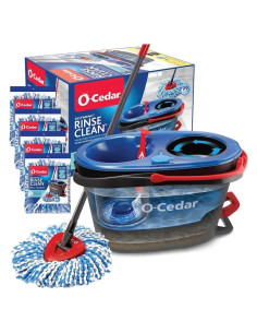 Sistema de Limpieza de Suelos O-Cedar EasyWring RinseClean con 4 Reemplazos