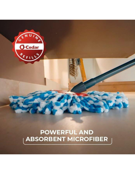 Sistema de Limpieza de Suelos O-Cedar EasyWring RinseClean con 4 Reemplazos