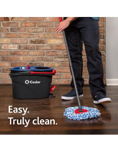 Sistema de Limpieza de Suelos O-Cedar EasyWring RinseClean con 4 Reemplazos