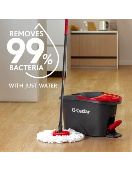 Mopa de Microfibra O-Cedar Easy Wring con Cubo y 3 Recambios