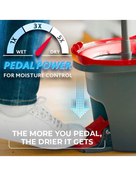 Mopa de Microfibra O-Cedar Easy Wring con Cubo y 3 Recambios