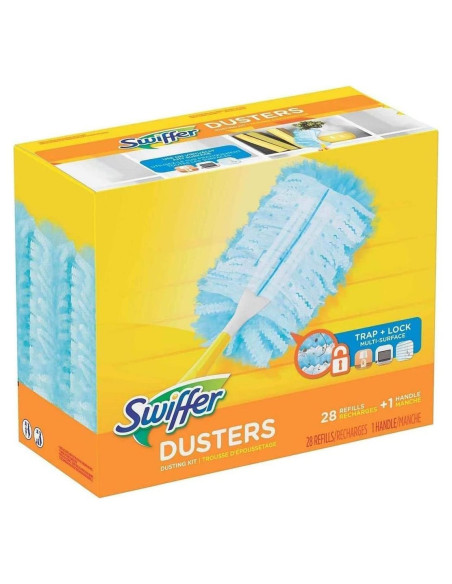 Recarga Swiffer Duster 28 Piezas + Mango Corto