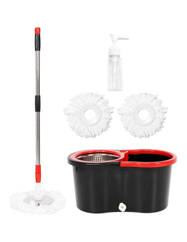 Juego de trapeador giratorio PULNDA con cubo y 3 recambios