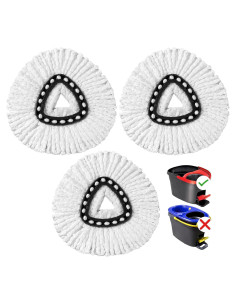 Cabezas de Repuesto HOMEXCEL para Mopa O-Cedar - Paquete de 3 Microfibra