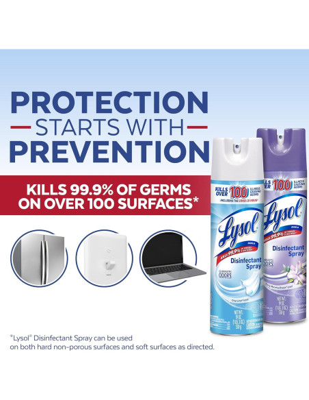 Spray Desinfectante Lysol 2x540ml Lino + 2x540ml Brisa
