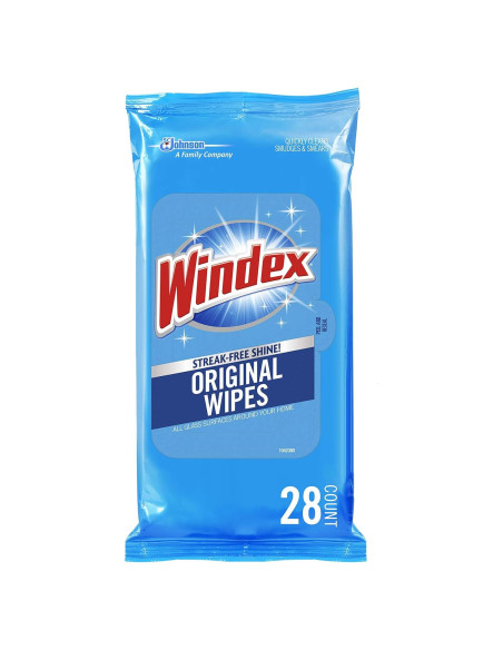 Toallitas de limpieza Windex para vidrio y superficies 28 unidades