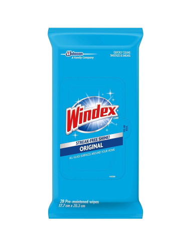 Toallitas de limpieza Windex para vidrio y superficies 28 unidades