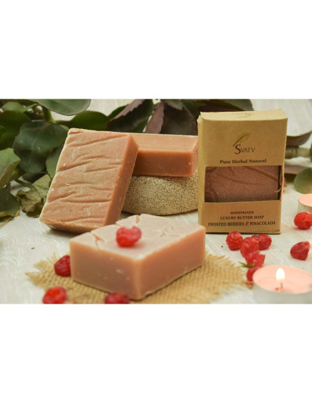 Jabón Herbal SVATV Bayas Escarchadas y Pinacolada 125g