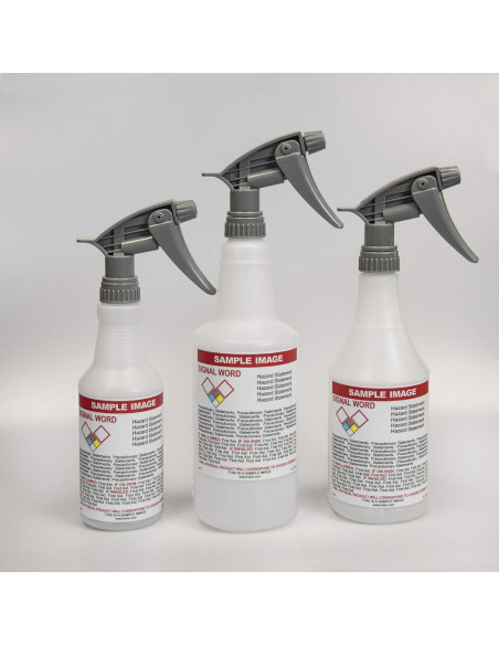 Botellas de Spray Preetiquetadas GHS HCL 24oz (0.71 L) Vacías
