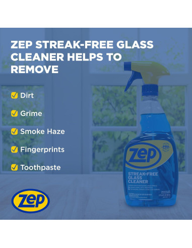 Limpiador de Vidrios Zep Sin Rayas - 3.78 L (Pack de 4)