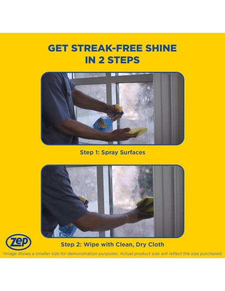 Limpiador de Vidrios Zep Sin Rayas - 3.78 L (Pack de 4)