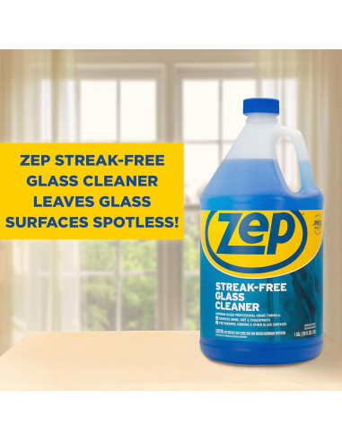 Limpiador de Vidrios Zep Sin Rayas - 3.78 L (Pack de 4)