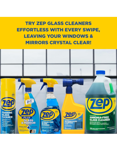 Limpiador de Vidrios Zep Sin Rayas - 3.78 L (Pack de 4)