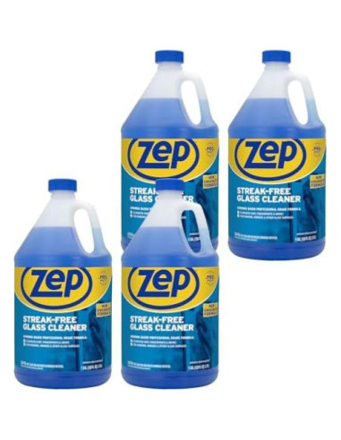 Limpiador de Vidrios Zep Sin Rayas - 3.78 L (Pack de 4)