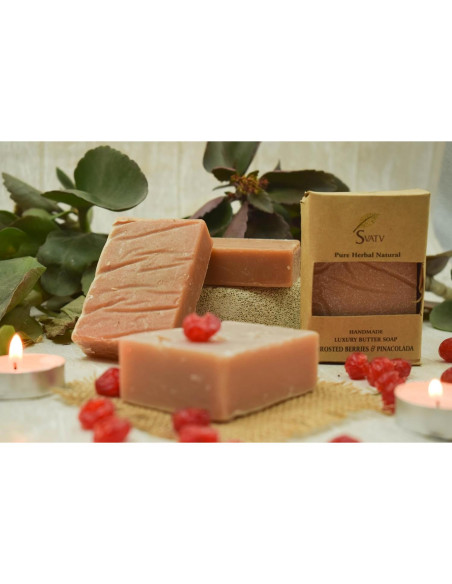 Jabón Herbal SVATV Bayas Escarchadas y Pinacolada 125g